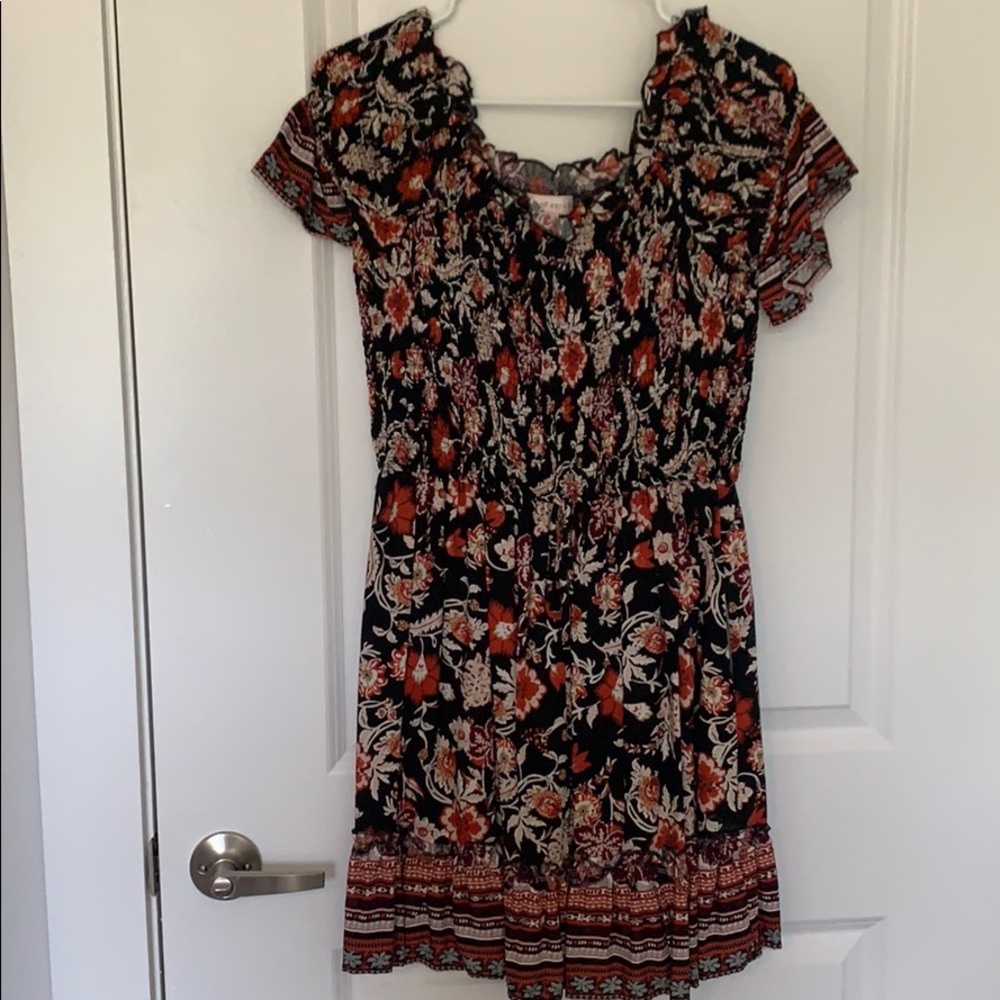 Floral off the shoulder dress